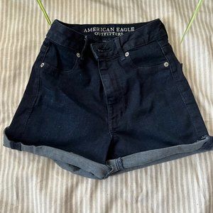 America Eagle dark denim Sky high short size 0
